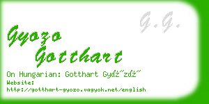 gyozo gotthart business card